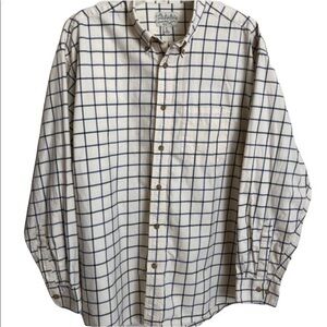 Cabela's Cotton Flannel Tattersall  Plaid Shirt Size XL  Like New